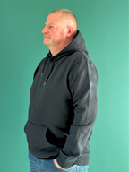 Hoodie "Héritage" unisexe – Ultra-Heavyweight (350 g/m²) NOIR
