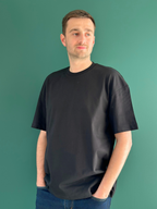T-Shirt Oversize Premium unisexe – 100% Coton Bio (220g/m²) NOIR