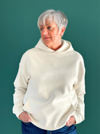 Hoodie Oversize unisexe "The Minimalist" – (300g/m²) BEIGE