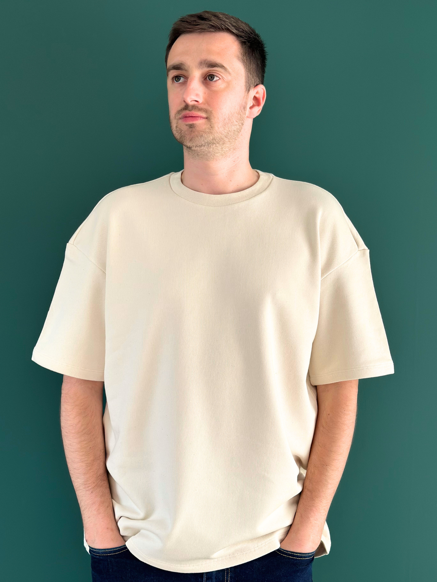 T-Shirt Oversize Ultra-Heavy unisexe – (300g/m²) NATURAL RAW