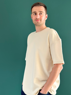 T-Shirt Oversize Ultra-Heavy unisexe – (300g/m²) NATURAL RAW