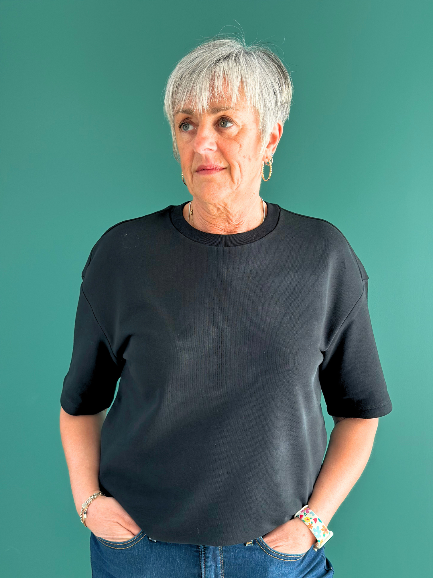 T-Shirt Oversize Ultra-Heavy unisexe – (300g/m²) NOIR