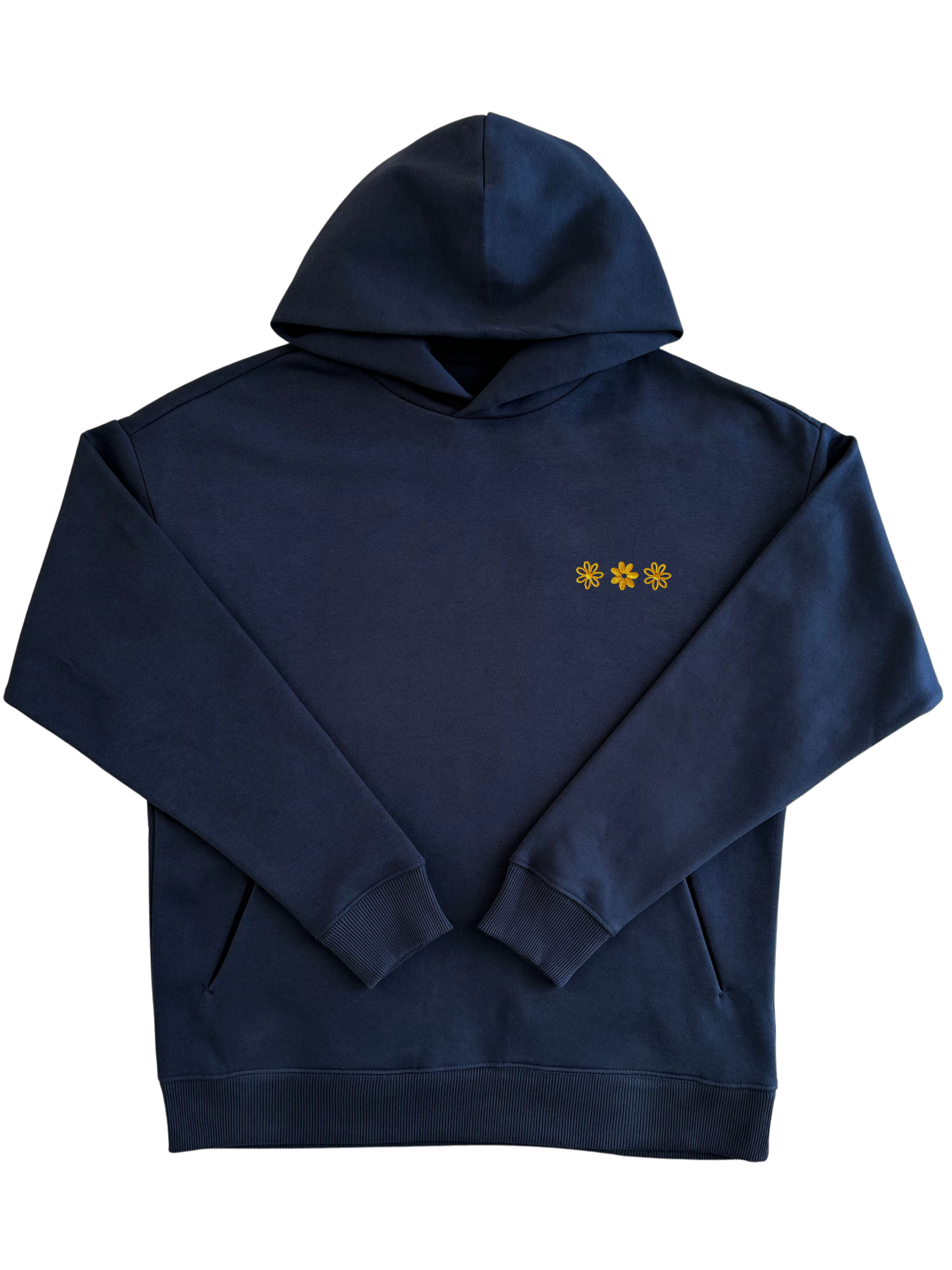 Hoodie Oversize "The Minimalist" – Molleton Premium (300g/m²) BLEU
