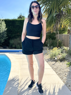 Short Femme "French Terry" (300g/m²) NOIR