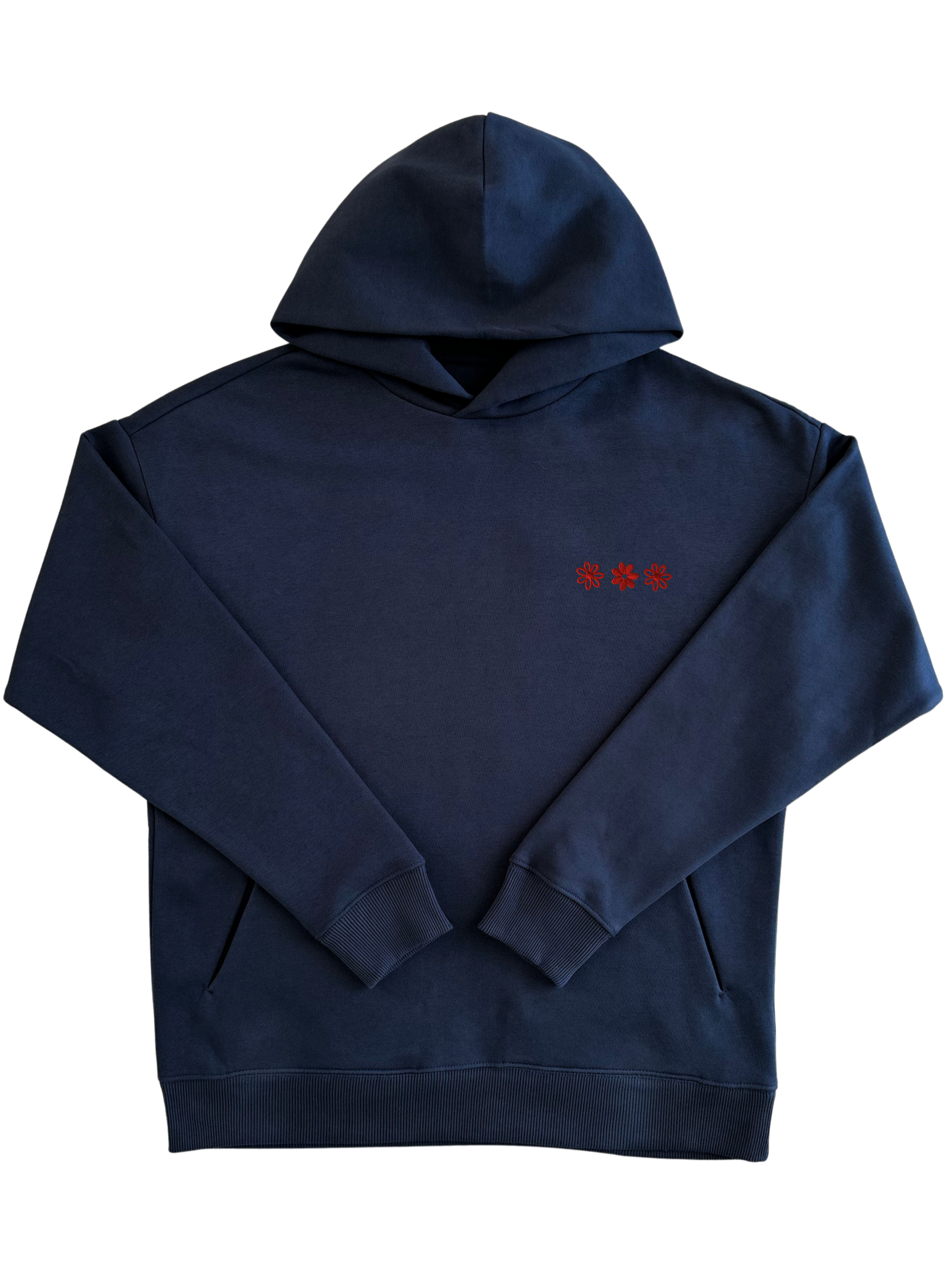 Hoodie Oversize "The Minimalist" – Molleton Premium (300g/m²) BLEU